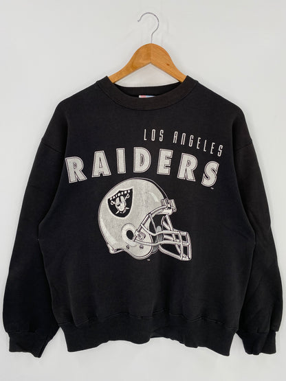 90's RAIDERS Size L Vintage NFL Sweat-Shirt /  k321