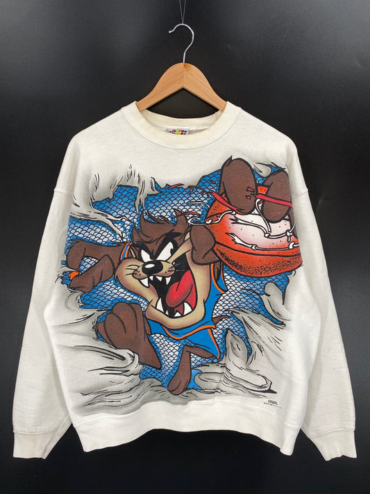 1996 LOONEY TUNES TAZ Approx. Size XL Vintage Sweat-shirt / K3079
