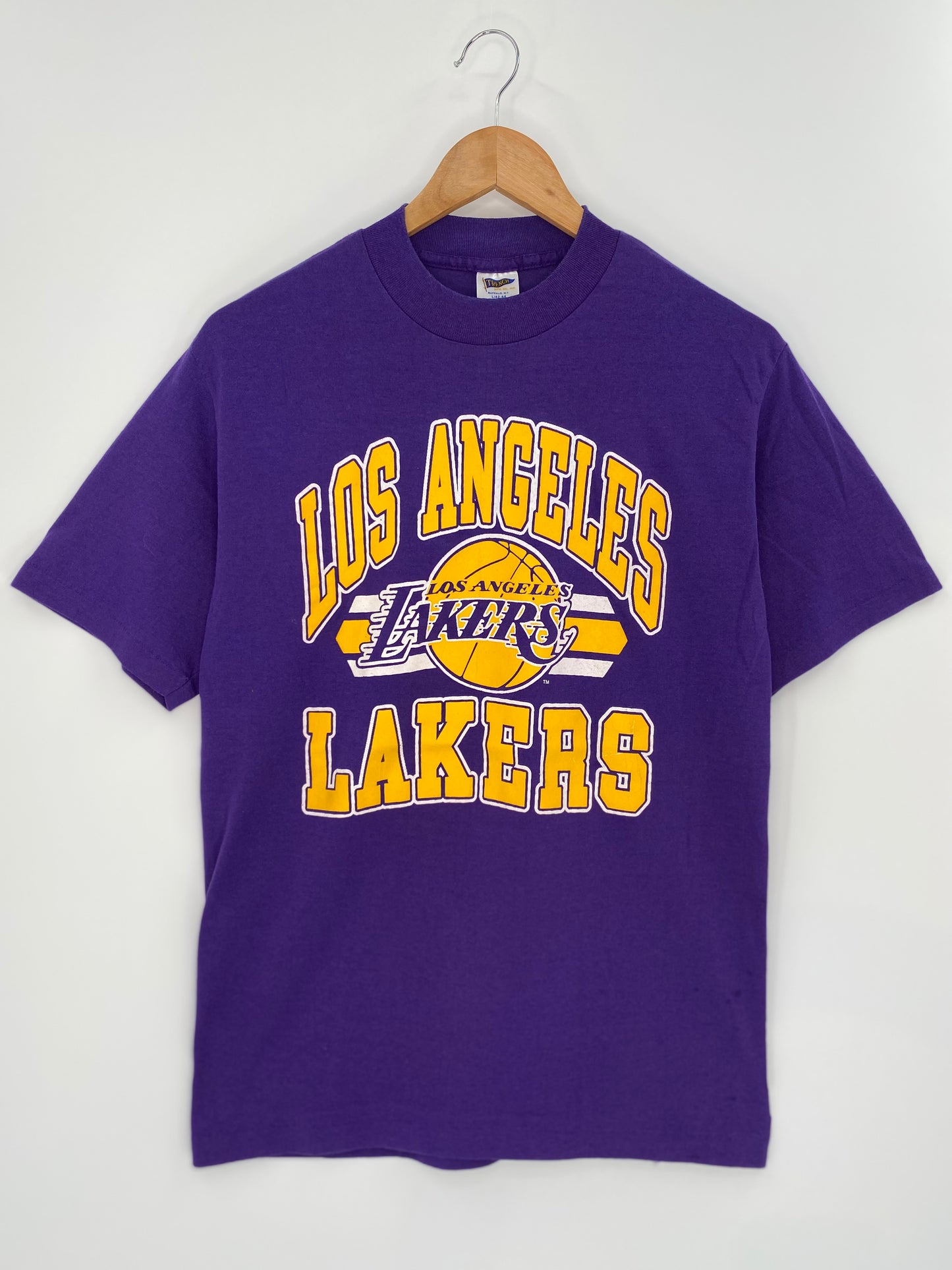 80’s LOS ANGELES LAKERS Made in USA Size L Vintage NBA T-Shirt / 9294