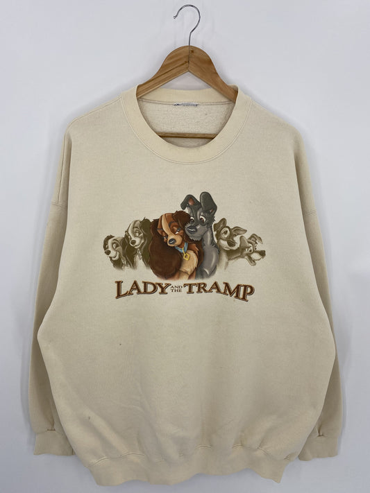 Vintage DISNEY LADY AND THE TRUMP Size No Tag Size(Approx. XL) Sweat-shirt / k6000