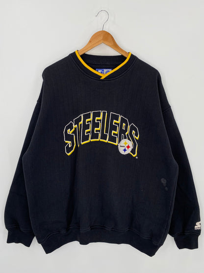 90's Starter Steelers Size XL Vintage NFL Sweat-Shirt / K1234