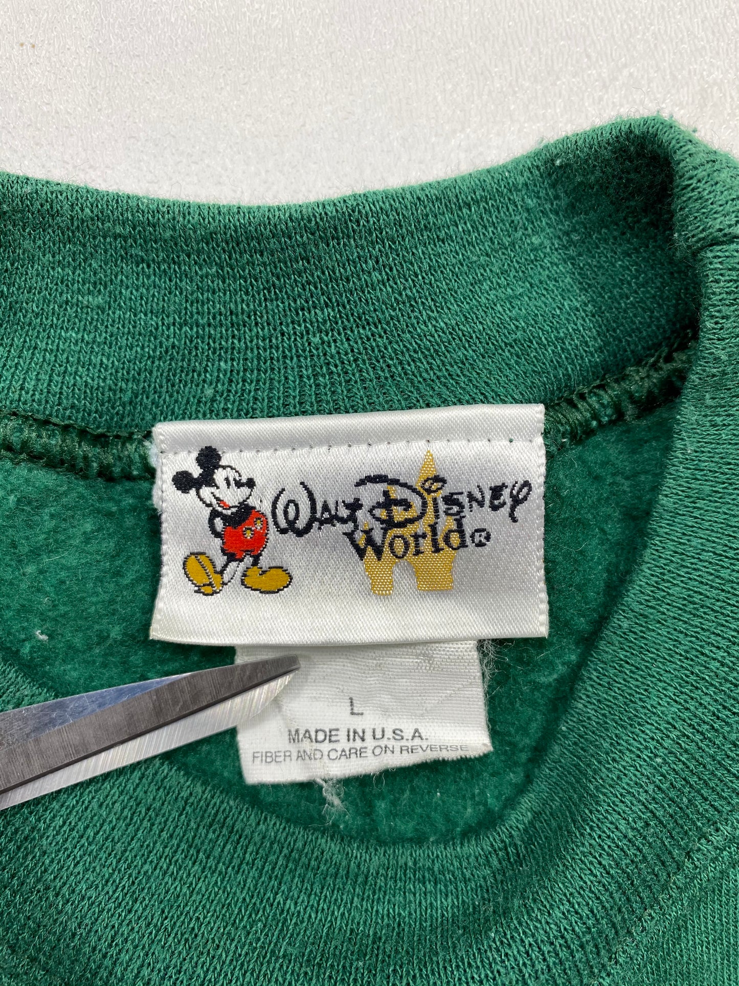 00' DISNEY WALT DISNEY WORLD Made in USA Size L Vintage Sweat-shirt   / 5958