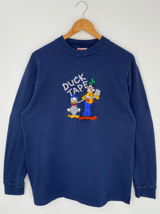 90’s DISNEY GOOFY x DONALD  Size L Vintage Long Sleeve T-Shirt / 9469