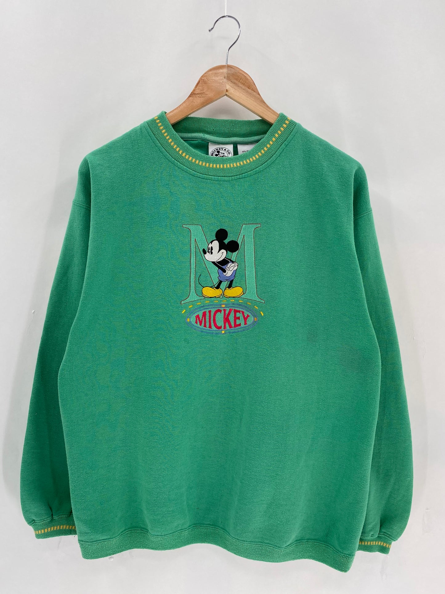 90’s DISNEY MICKEY Size L Vintage Sweat-shirt / 6526