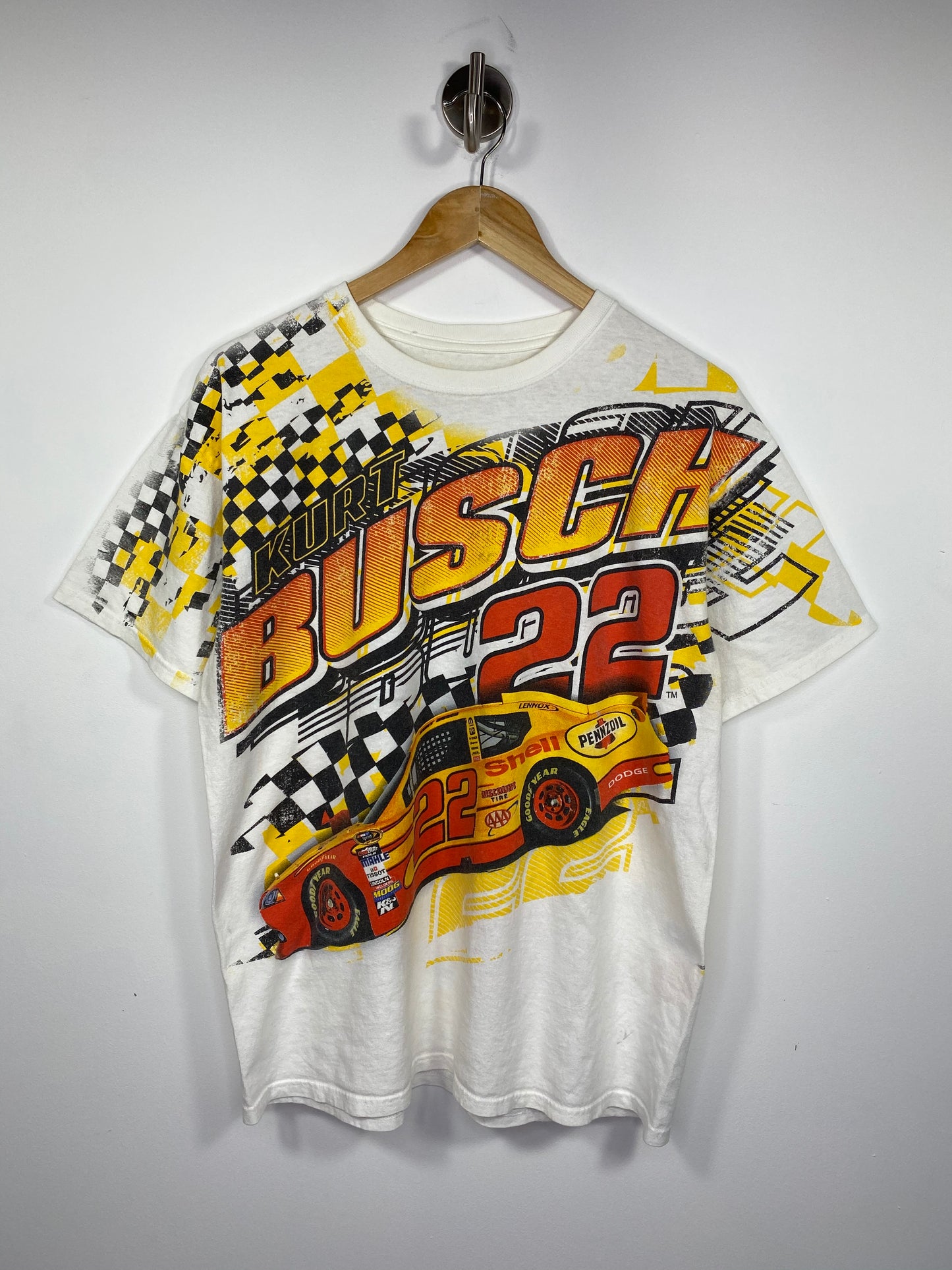 Vintage Racing KURT BUSCH 22 Size Approx. M T-Shirt / 5249