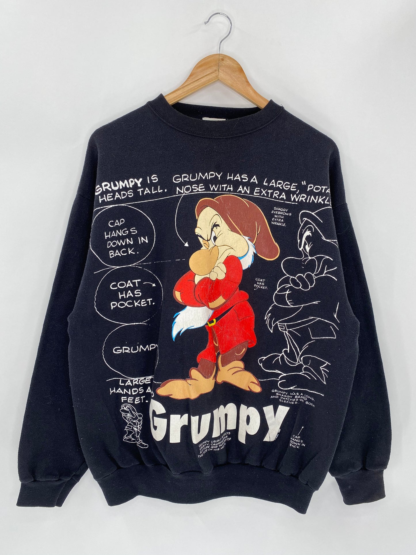 90’s Disney Grumpy Size XL Vintage Sweat-Shirt  / 5569