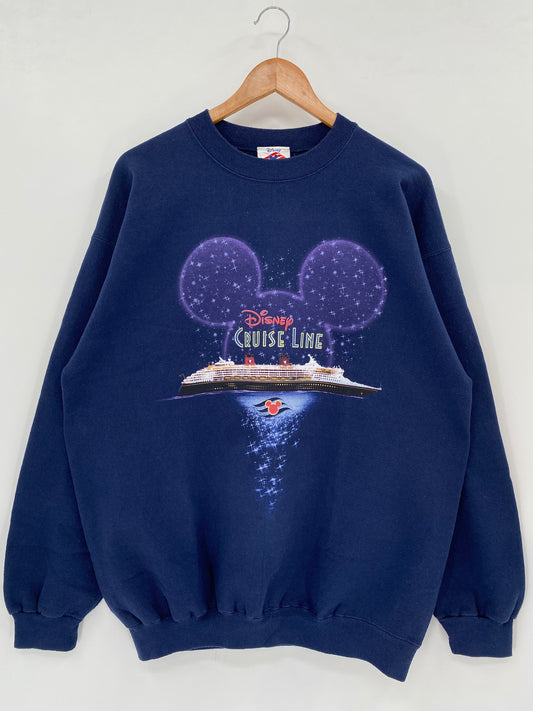 2001’ DISNEY CRUISE LINE Made in USA Size L Vintage Sweat-shirt / k2017
