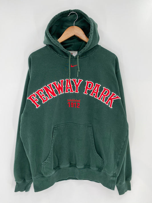 00' NIKE FENWAY PARK Size M Vintage Hoodie Sweat-Shirt / 8656
