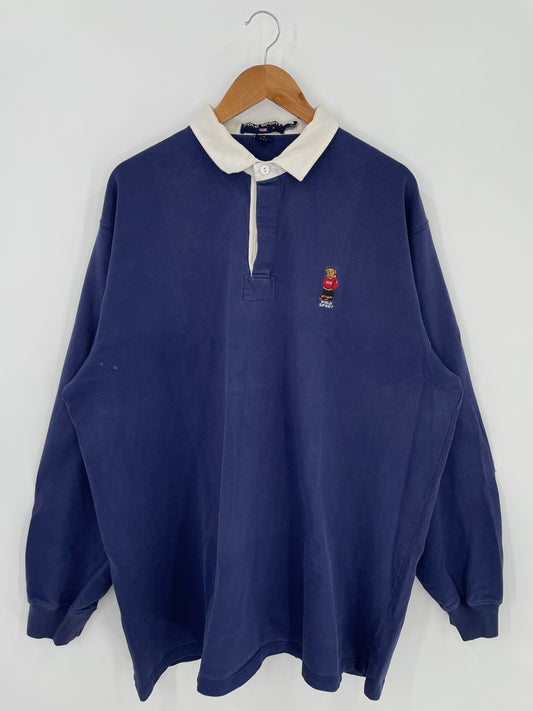 90's POLO BEAR POLO SPORTS RALPH LAUREN Size XL Vintage Rugby Shirt / E3603R