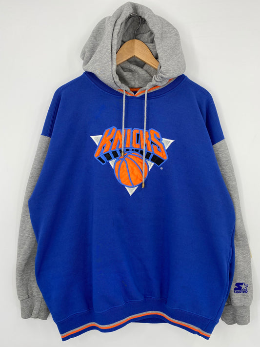 90’s STARTER x NEW YORK KNICKS Size No tag (Approx.XXL) Vintage NBA Hoodie Sweat shirt / K3141