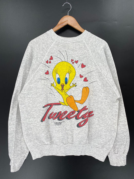 90’s LOONEY TUNES TWEETY Made in USA Size XL Vintage Sweat-shirt / A571