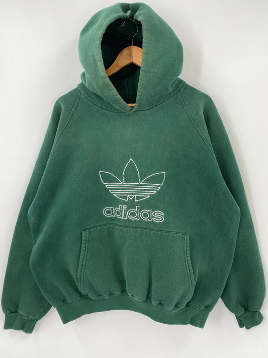 90’s ADIDAS LOGO Size No tag (Approx.L) Vintage Hoodie Sweat-shirt  / K4129