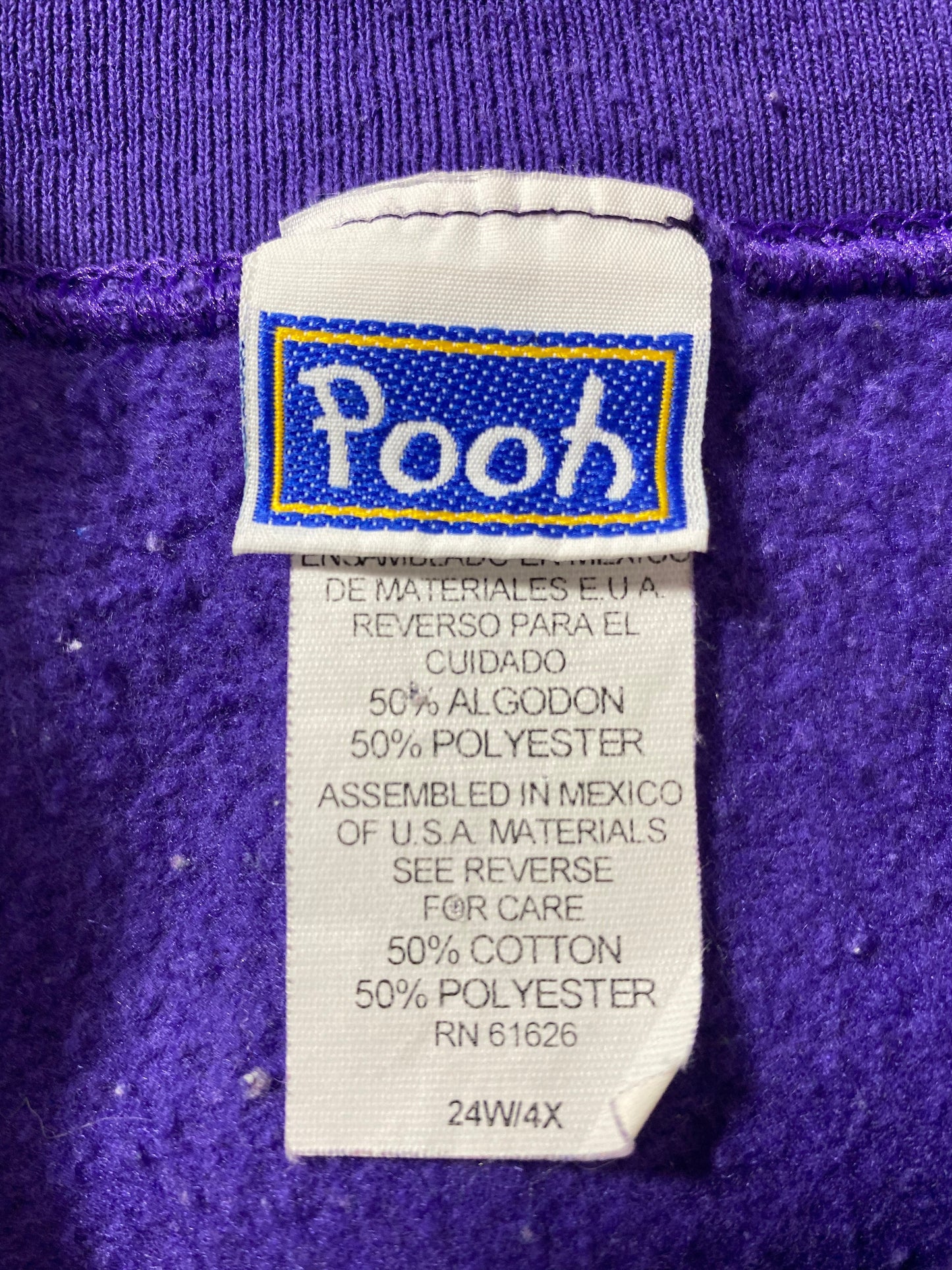 00' DISNEY WINNIE THE POOH TIGGER Size XXXXL Vintage Sweat-shirt / E5292S