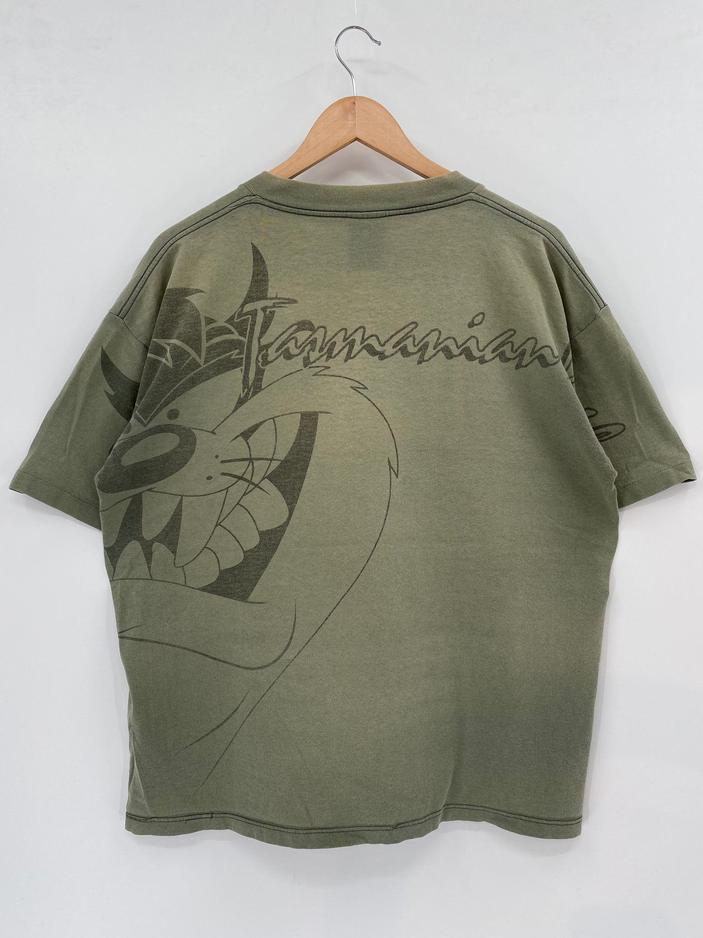 1995' LOONEY TUNES TAZ Made in USA Size L Vintage T-Shirt / K1901