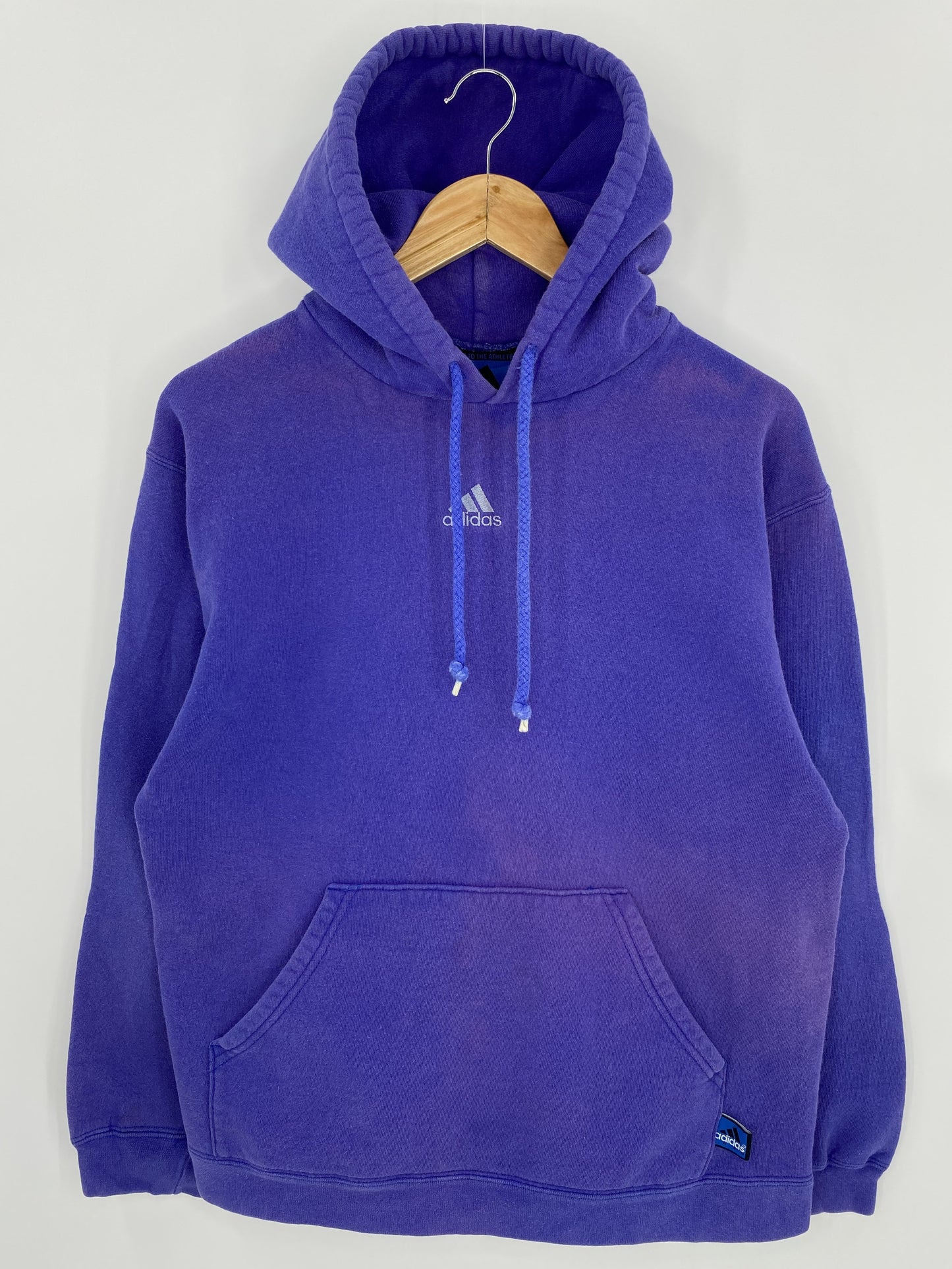 90’s ADIDAS Size M Faded Vintage Hoodie Sweat-shirt / K5879