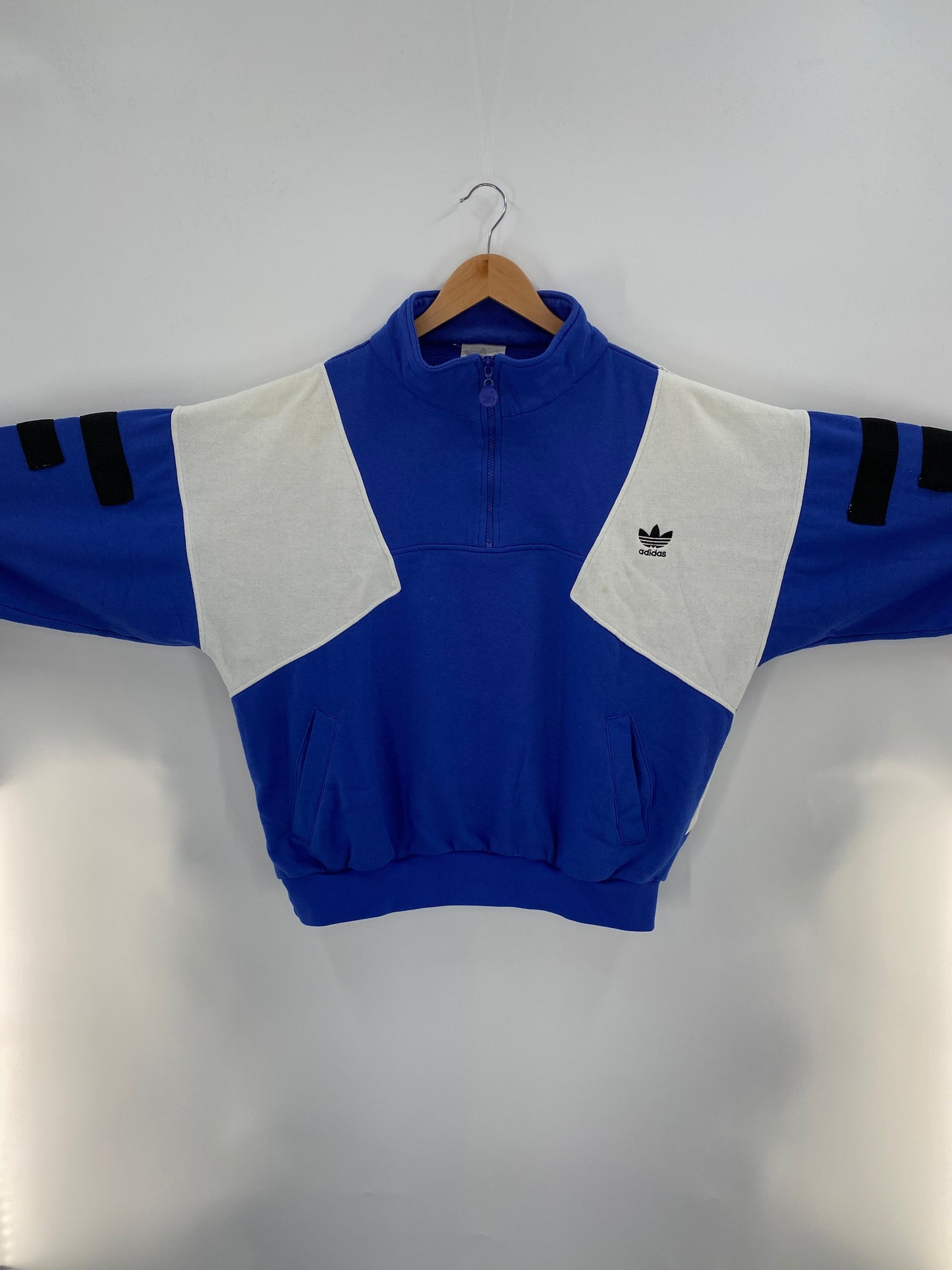 90’s ADIDAS Size No tag (Approx.L) Vintage Half-zip Sweat-Shirt / E5933S