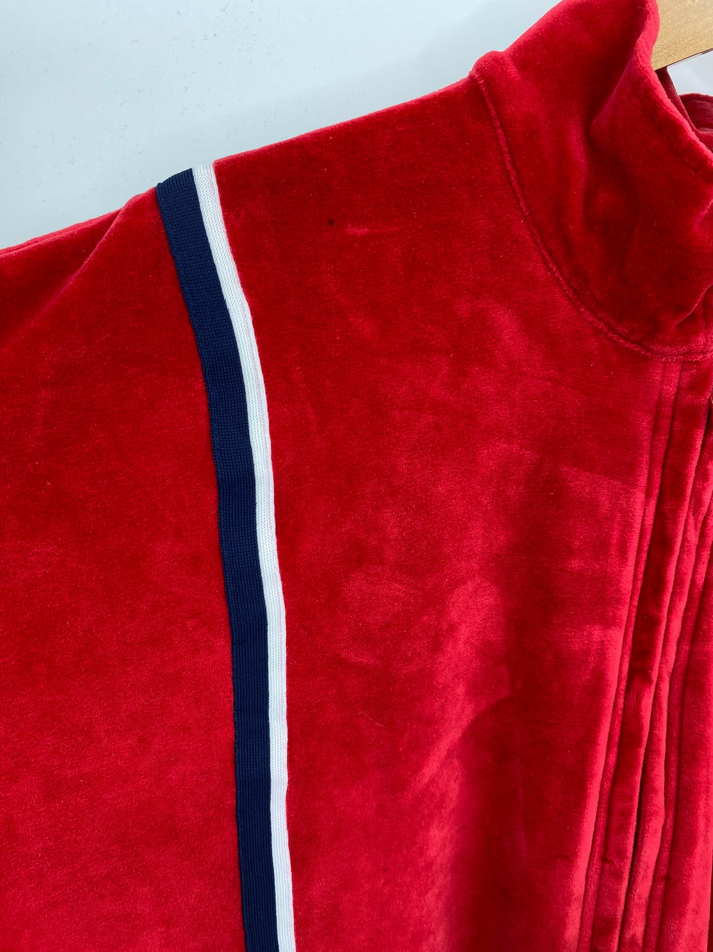 .90's NIKE Size XL Vintage Zip-up Velour Jersey-shirt / K8429
