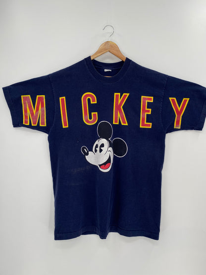 90’s DISNEY MICKEY Size No Tag (Approx.XXL) Vintage T-Shirt / K8985