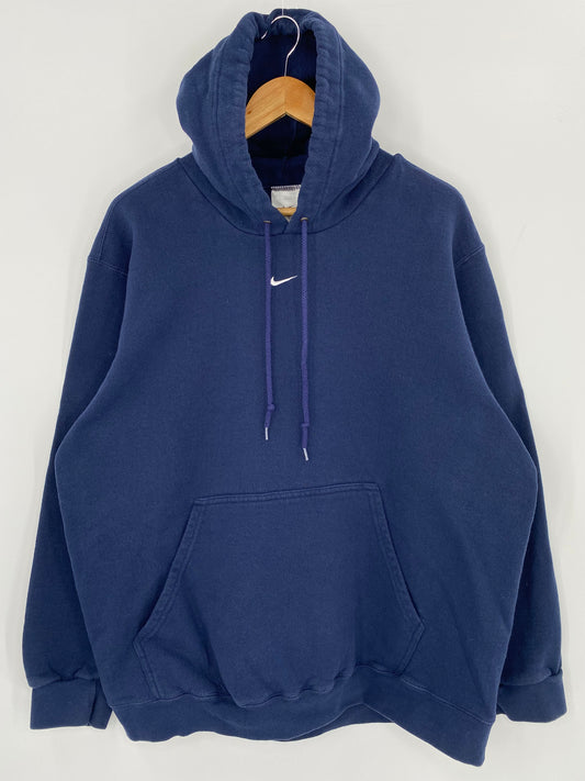 90’s NIKE CENTER SWOOSH Size L Vintage Hoodie Sweat shirt / 9691