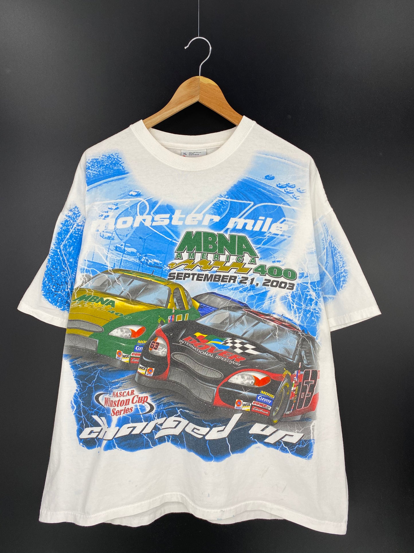 2003 NASCAR MBNA AMERICA Size XL Vintage Racing T-shirt / 8966