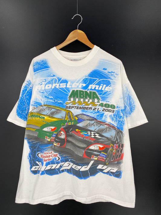 2003 NASCAR MBNA AMERICA Size XL Vintage Racing T-shirt / 8966