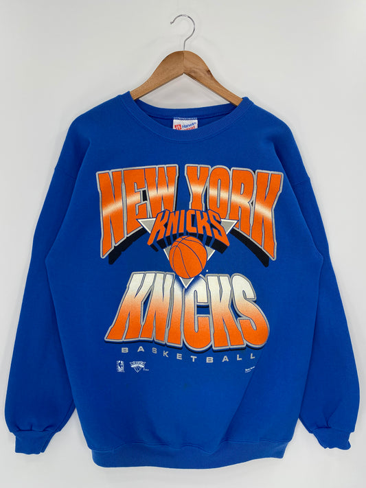 90’s NEW YORK KNICKS Made in USA Size L Vintage NBA Sweat-shirt / 9603