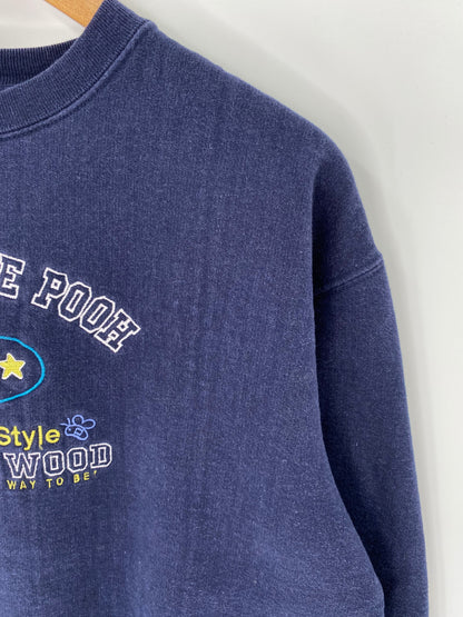 00’ DISNEY WINNIE THE POOH Size Ladies.L Vintage Sweat-shirt / A7154