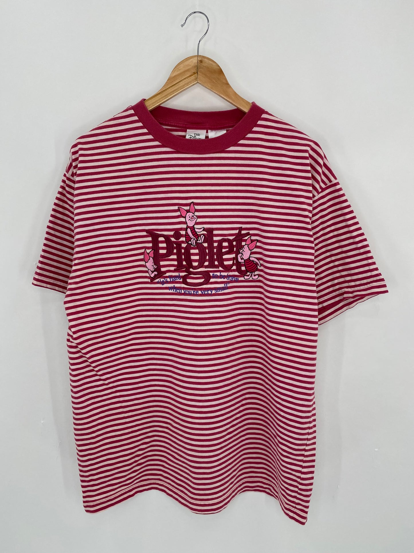 00' DISNEY PIGLET Size L Vintage  T-Shirts / 6197