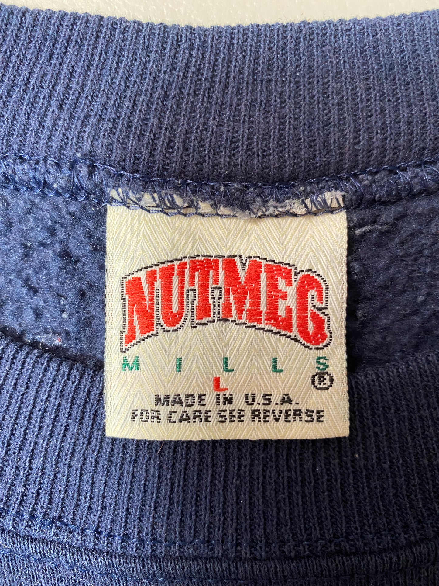 90’s NOTRE DAME Size L Made in USA College Sweat-Shirt / K3396