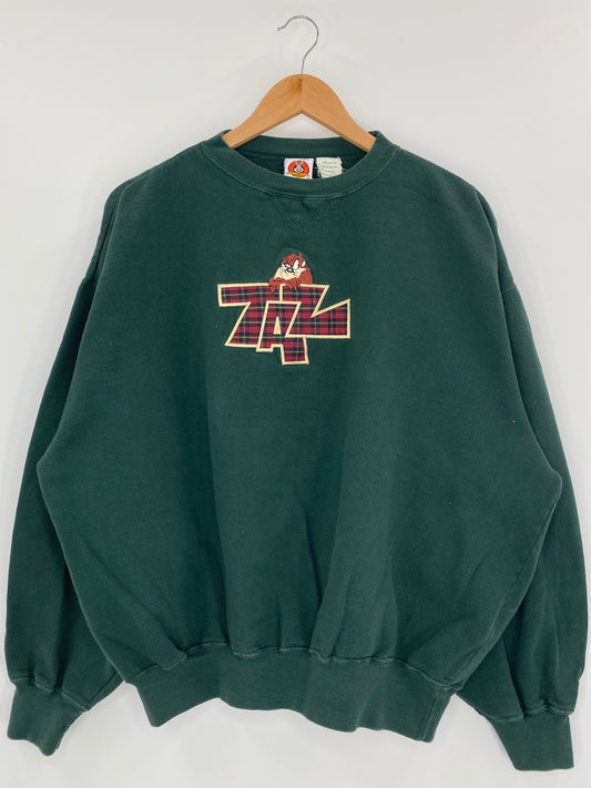1997 LOONEY TUNES TAZ Size XL Vintage Sweat-shirt / K4103