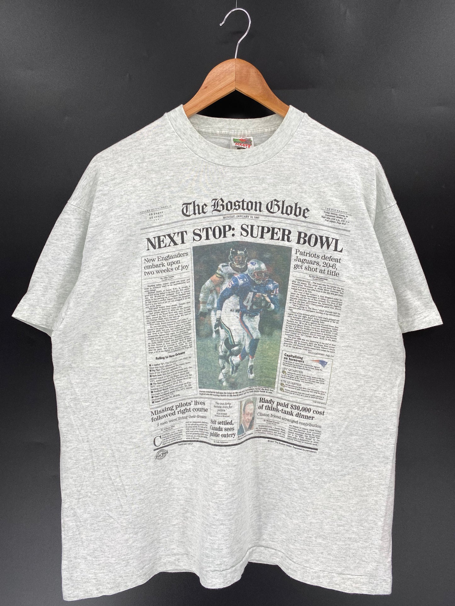 1997' SUPER BALL Made in USA Size XL Vintage NFL T-Shirt / k1652