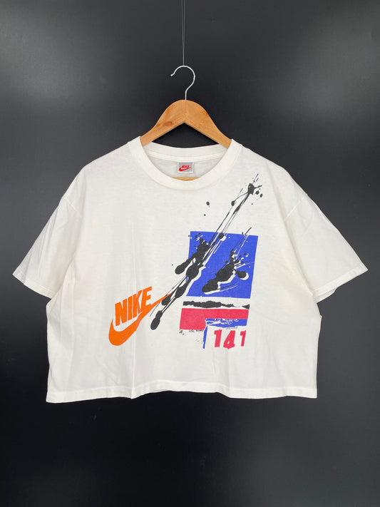 90’s NIKE Silver Tag Made in USA Size L (Short length) Vintage T-shirt / K8797