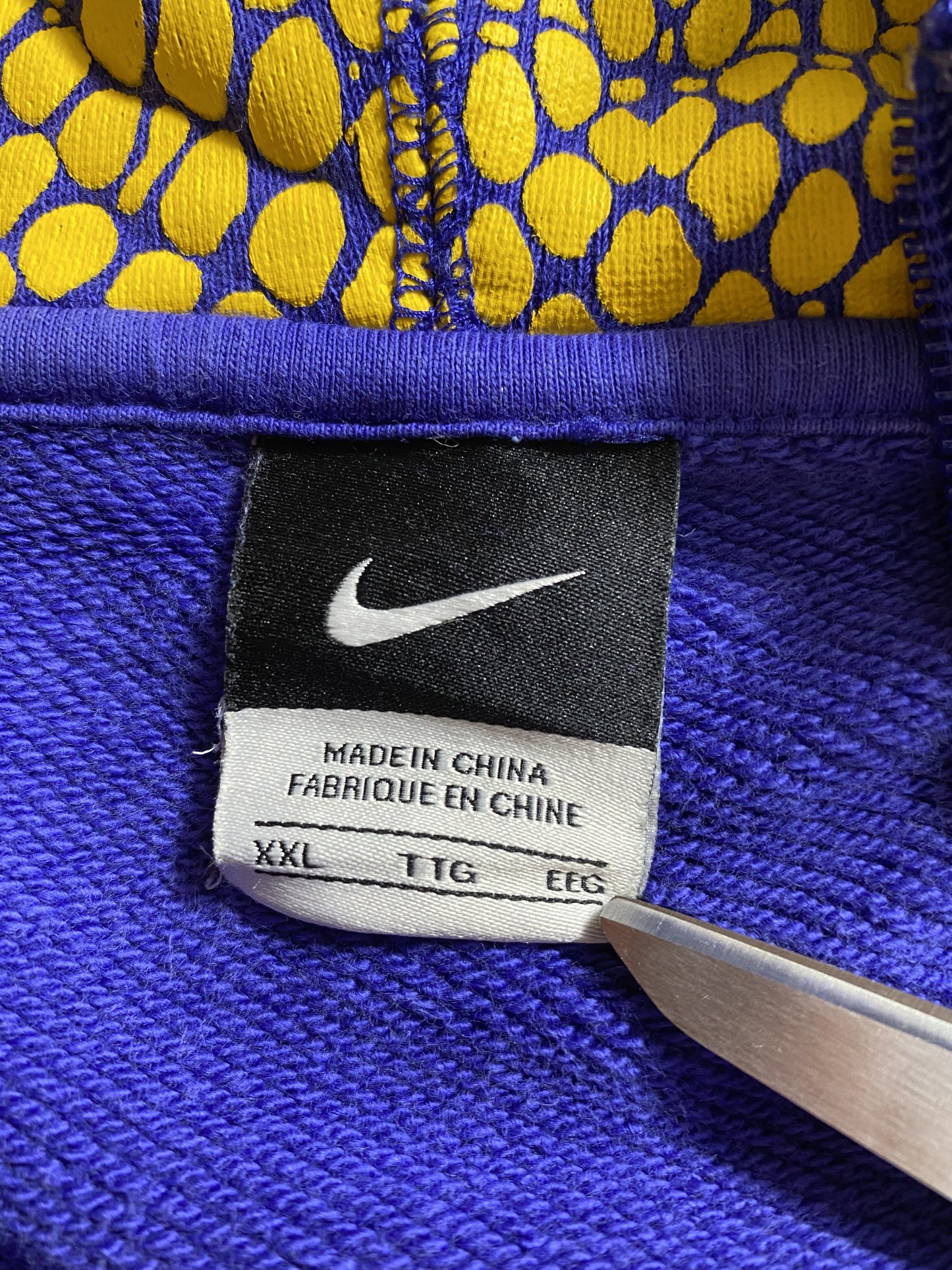 00' NIKE KOBE BRYANT Size XXL Vintage Half-zip Hoodie Sweat-shirt / K6505