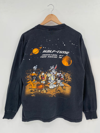 1996 LOONEY TUNES SPACE JAM Approx. Size XL Vintage Long Sleeve T-Shirt / K2230