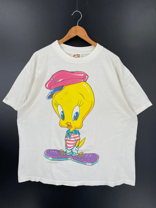 1996' LOONEY TUNES TWEETY Size 2XL Vintage T-Shirt / K1880
