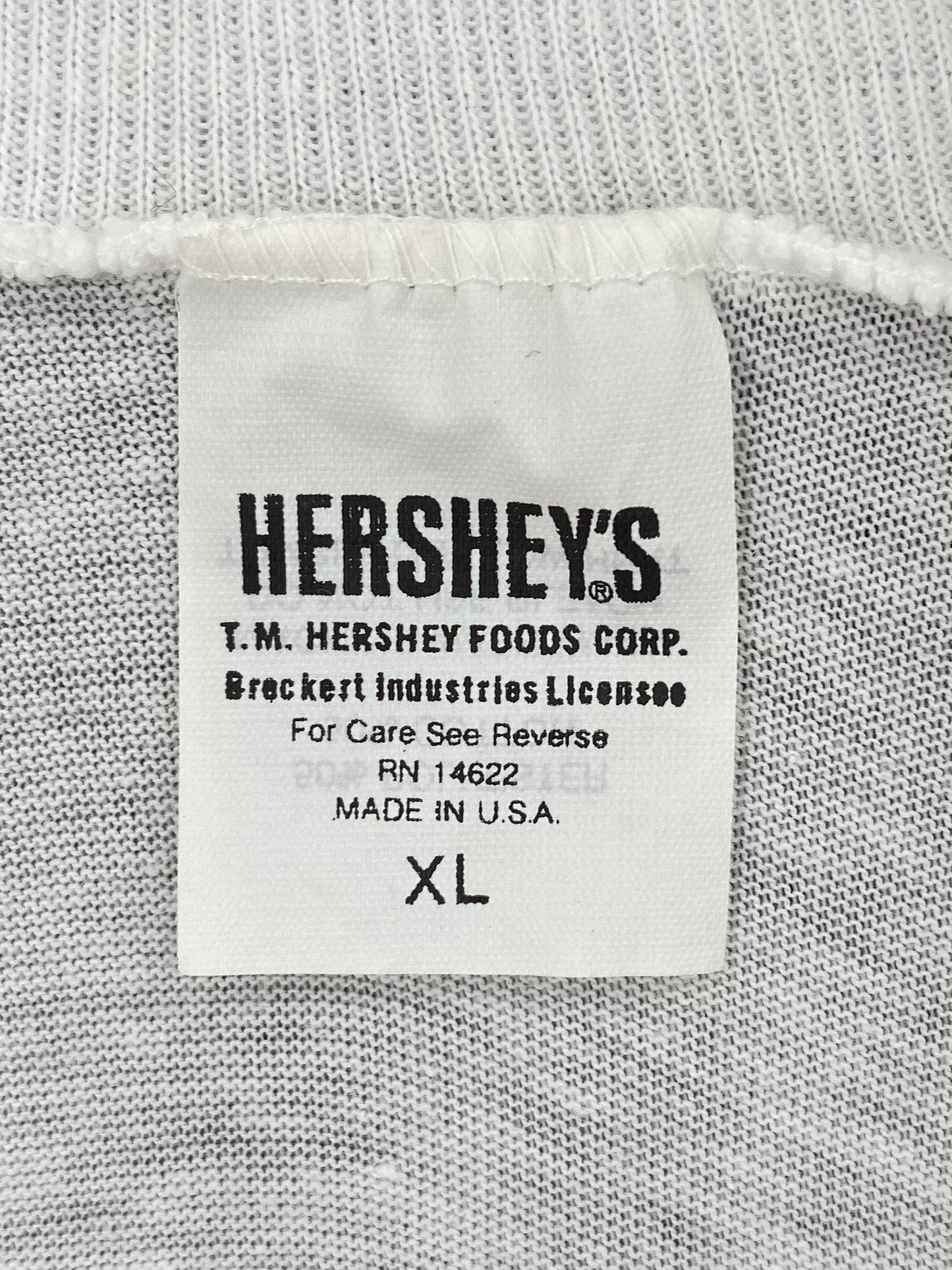 90’s HERSHEY’S Made in USA Size XL Vintage T-shirt / A9134