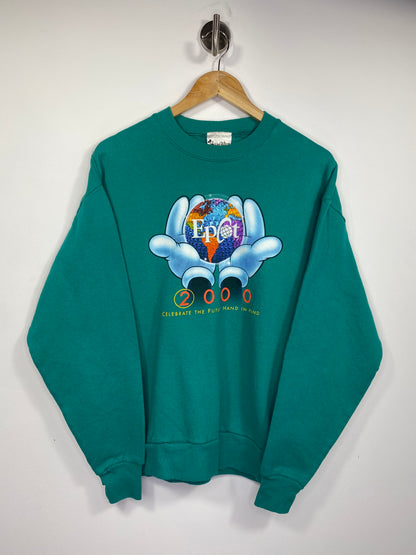 2000 Disney Epcot Made in USA Size L Vintage Sweat-Shirt / 5232