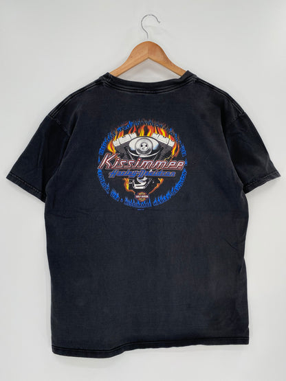 2001 HARLEY DAVIDSON Made in USA Size L Vintage T-Shirt / K556