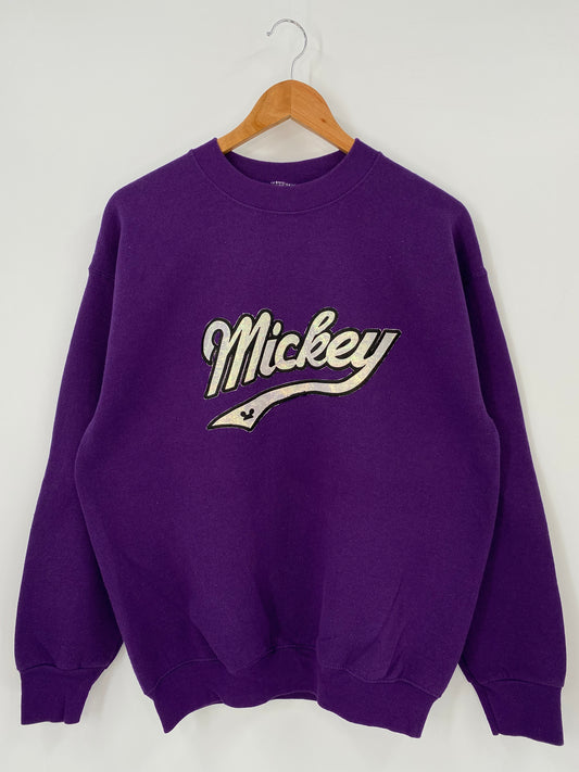 90’s DISNEY MICKEY Made in USA Size M Vintage Sweat-shirt / K4096