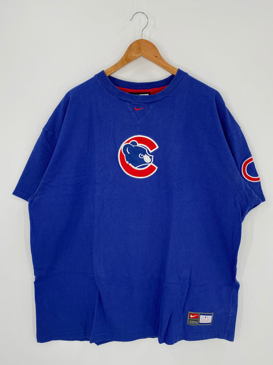 00' NIKE CHICAGO CUBS Size XXL Vintage MLB T-shirt / K1202