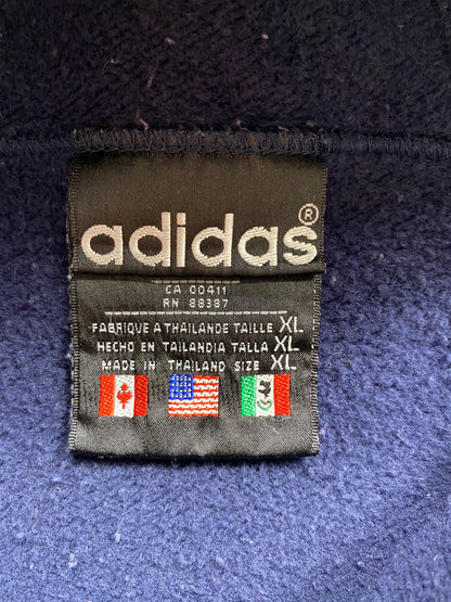 90’s ADIDAS Size XL Vintage Short Sleeve Hoodie Sweat-shirt / 6706