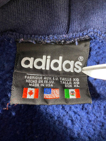 90's ADIDAS Made in USA Size XL Vintage Hoodie Sweat-Shirt / K9594