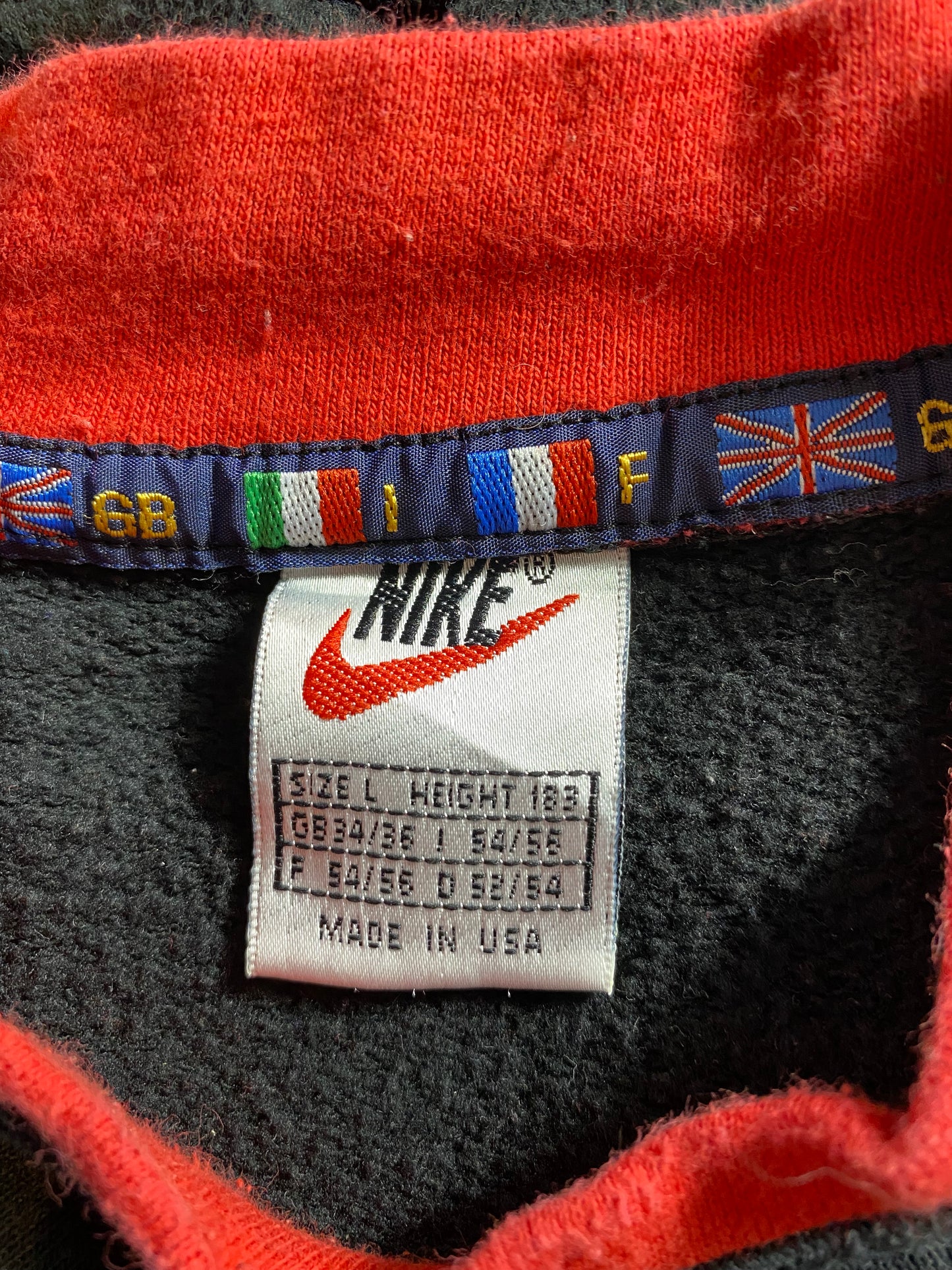 90’s Euro NIKE Made in USA Size L Vintage Fleece Sweat-Shirts / K2891