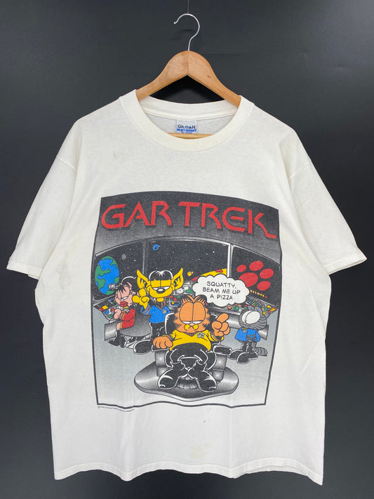 90's Garfield Parody "Gar Trek" Size XL Vintage Garfield  T-Shirt / 9949