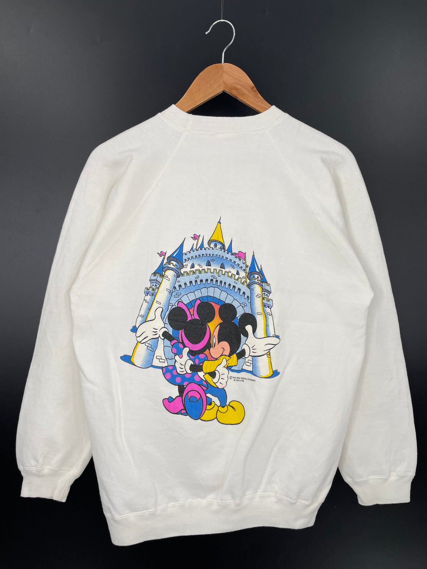 80’s DISNEY MICKEY AND MINNIE Size XL Vintage Sweat-shirt / A5325