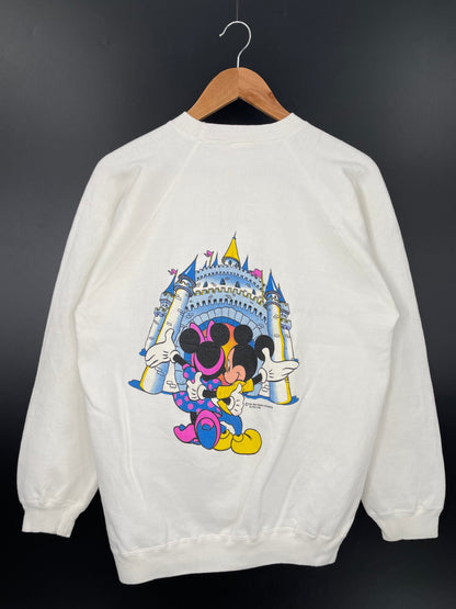 80’s DISNEY MICKEY AND MINNIE Size XL Vintage Sweat-shirt / A5325
