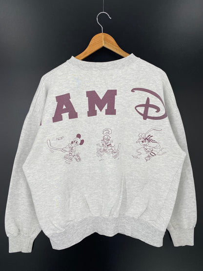 90’s DISNEY HOCKEY Size No Tag(Approx. L) Vintage Sweat-shirt / A7895