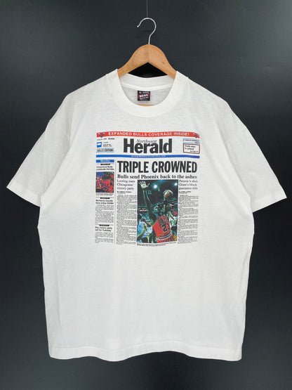 90’s CHICAGO BULLS Made in USA Size XL Vintage T-Shirts / K740
