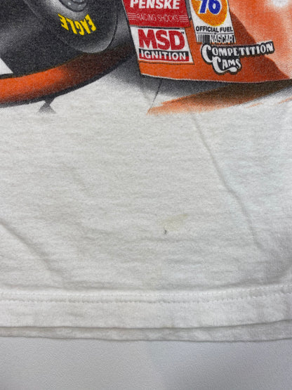1999 NASCAR TONY STEWART Made in USA Size XL Vintage Racing T-Shirt / 5385