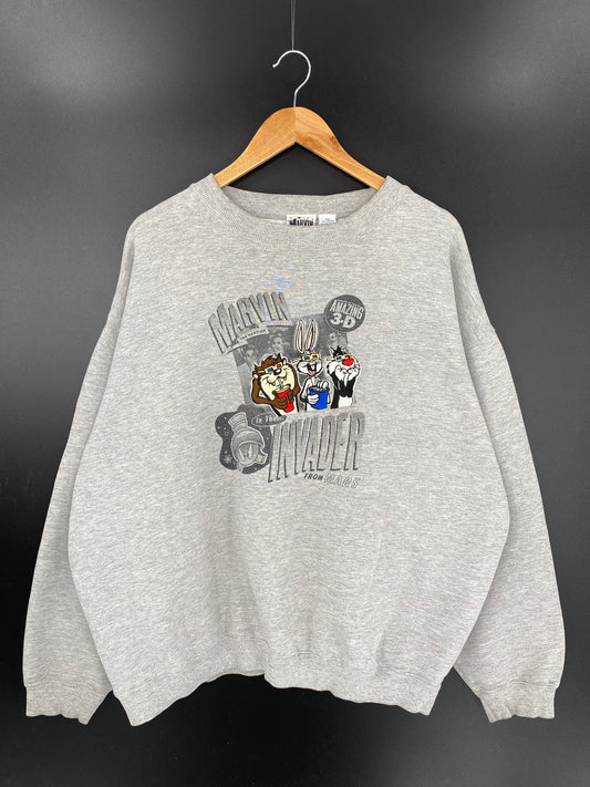 90’s LOONEY TUNES MARVIN THE MARTIAN Size XXL Vintage Sweat shirt / 9907